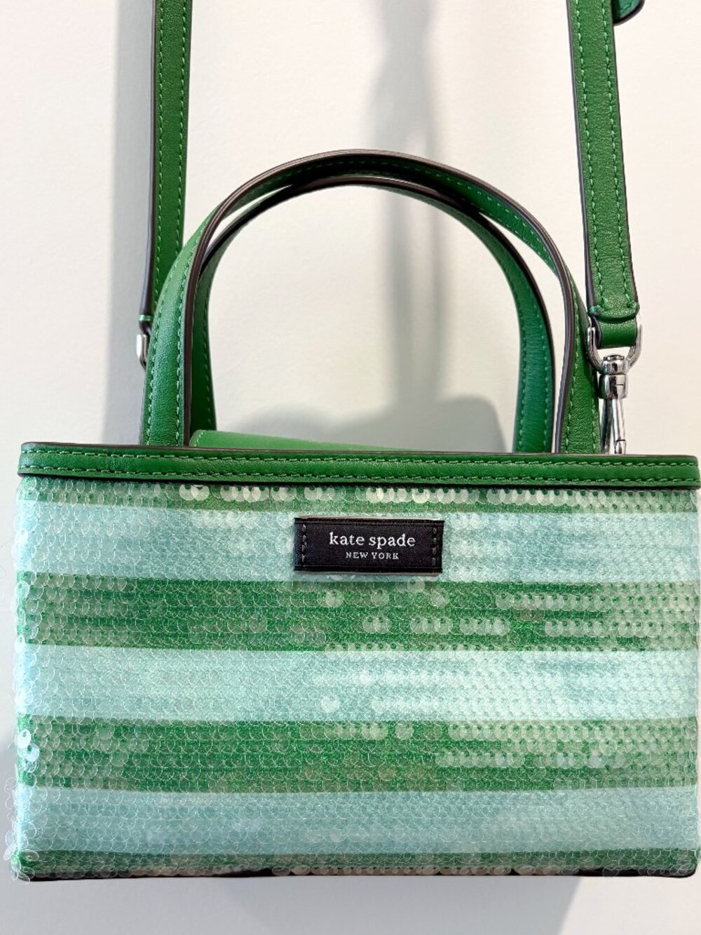 Kate Spade New York Sam Icon Seaside Stripe Sequin Mini Tote